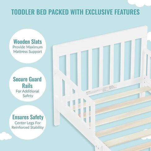 Finn Toddler Bed in Vintage White Oak, Greenguard Gold and JPMA Certified, Non-Toxic Finish, Made of Sustainable New Zealand Pinewood, Wooden Nursery Furniture in Saudi Arabia