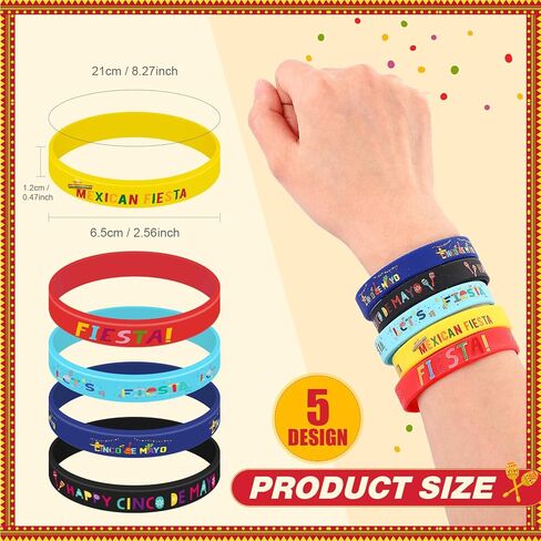 120 Pcs Cinco De Mayo Fiesta Beads Necklaces and Mexican Rubber Bracelets Set for Mexican Fiesta for Party Decorations Mexican Supplies Set in Saudi Arabia