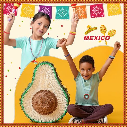 120 Pcs Cinco De Mayo Fiesta Beads Necklaces and Mexican Rubber Bracelets Set for Mexican Fiesta for Party Decorations Mexican Supplies Set in Saudi Arabia
