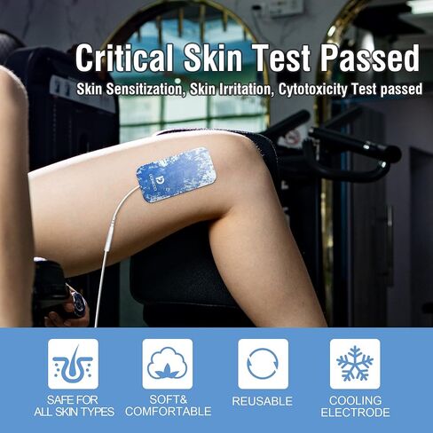 [Cold Pain Therapy] DONECO TENS Unit Pads 2X4 10 Pcs Replacement Pads Cooling Electrode Patches for Cold Physiotherapy and The Treatment of Chronic Local Pain in Kuwait