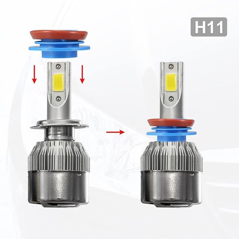 X AUTOHAUX 2 قطعة H11 LED محول المصباح قاعدة لمبة مآخذ التجنيب حامل عالمي للسيارة الأزرق in Kuwait
