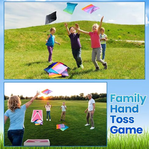 Shappy 24 Pcs Bean Bags for Tossing Bean Bags for Cornhole Game 6 x 6 Corn Hole Bean Bags Tossing Game Bean Bags for Family Party Throwing Game(4 Dark Colors, Classic) in Saudi Arabia