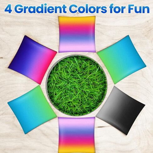 Shappy 24 Pcs Bean Bags for Tossing Bean Bags for Cornhole Game 6 x 6 Corn Hole Bean Bags Tossing Game Bean Bags for Family Party Throwing Game(4 Dark Colors, Classic) in Saudi Arabia