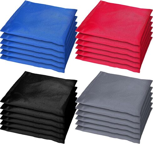 Shappy 24 Pcs Bean Bags for Tossing Bean Bags for Cornhole Game 6 x 6 Corn Hole Bean Bags Tossing Game Bean Bags for Family Party Throwing Game(4 Dark Colors, Classic) in Saudi Arabia