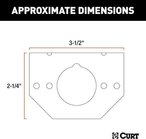 CURT 57208 دعامة تثبيت لأسلاك المقطورة الجانبية للمركبة لـ 4 اتجاهات أو 6 اتجاهات، معطف مسحوق أسود لامع in Saudi Arabia