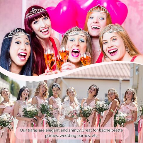 Riceshoot 50 Pcs Tiara Crowns Bulk for Women Crystal Princess Tiara Queen Rhinestone Crown with Comb Silver Bridal Wedding Headband for Women Prom Birthday Party Hair Accessory(Classic Style) in Kuwait