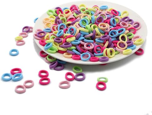 300 Pcs Baby Girls Hair Ties - Small Size Elastic Hair Ties for Baby Girls Infants Toddlers Multicolor Hair Bands Elastic Ponytail Holder (White Black) in Saudi Arabia