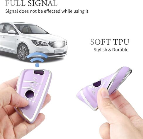 OFFCURVE Key Cover Compatible with BMW Car Key Fob Cover Case Fits for BMW 1 2 3 4 5 6 7 Series X1 X2 X3 X5 X6 X7 Smart Key Holder Car Accessories, Blue in Saudi Arabia