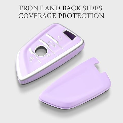 OFFCURVE Key Cover Compatible with BMW Car Key Fob Cover Case Fits for BMW 1 2 3 4 5 6 7 Series X1 X2 X3 X5 X6 X7 Smart Key Holder Car Accessories, Blue in Saudi Arabia