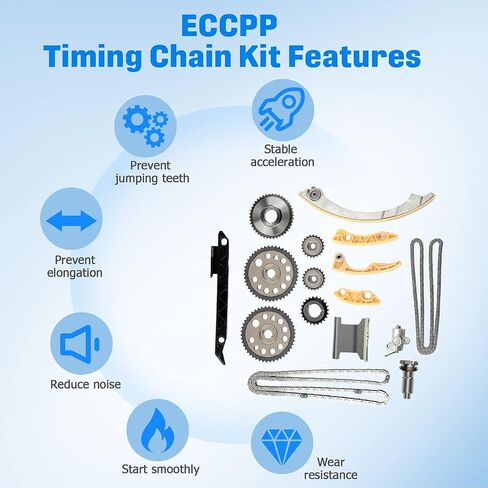 ECCPP محرك مجموعة أدوات سلسلة التوقيت لبويك، لشفروليه، لأولدزموبيل، لبونتياك، لزحل 2.0L 2.2L 2.4L in Saudi Arabia