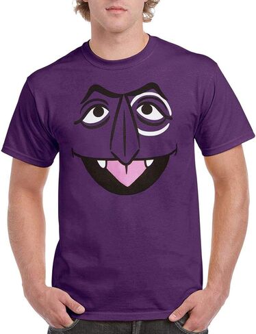 Count Von Count Character Face Adult T-Shirt in Saudi Arabia