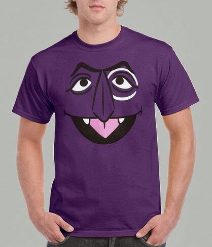 Count Von Count Character Face Adult T-Shirt in Saudi Arabia