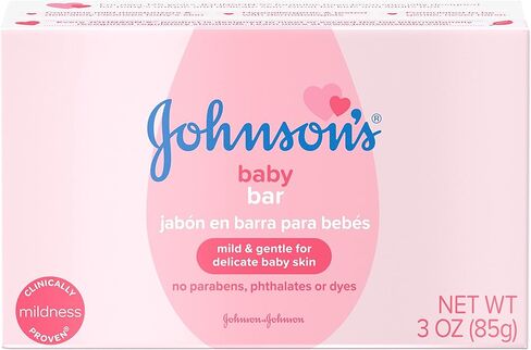 Johnson's Baby Soap Bar Gentle for Baby Bath and Skin Care, Hypoallergenic, 3 Ounce in Kuwait