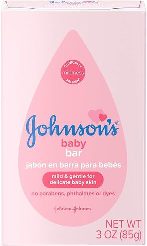 Johnson's Baby Soap Bar Gentle for Baby Bath and Skin Care, Hypoallergenic, 3 Ounce in Kuwait