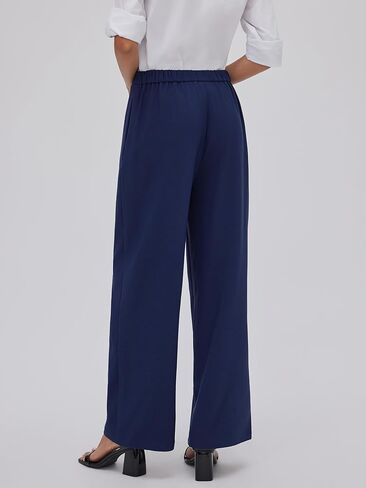 بنطال CIDER نسائي واسع الساق بخصر متوسط ​​كاجوال أنيق in Kuwait