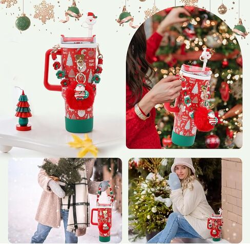 ملحقات الأكواب لكوب ستانلي سعة 30 أونصة و40 أونصة بمقبض، بما في ذلك حزام مقبض زجاجة المياه، وحذاء كوب ستانلي من السيليكون، وغطاء من القش من السيليكون in Kuwait