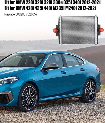 مشعاع تبريد المحرك مناسب لسيارات BMW 228i 320i 328i 330e 335i 340i 428i 435i 440i M235i M240i 2012-2021 استبدال 606296 7628057 17117628057 in Kuwait