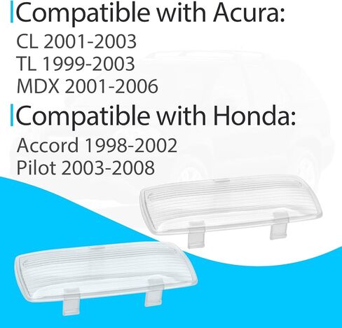 2 Pcs Door Courtesy Lamp Cover Compatible with Honda Accord Pilot Acura CL TL MDX Replace 34261-SV1-A01 in Saudi Arabia