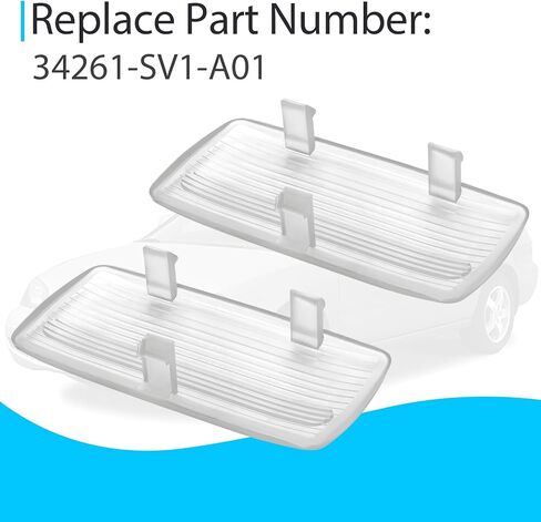 2 Pcs Door Courtesy Lamp Cover Compatible with Honda Accord Pilot Acura CL TL MDX Replace 34261-SV1-A01 in Saudi Arabia