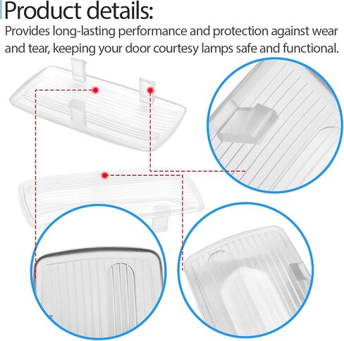 2 Pcs Door Courtesy Lamp Cover Compatible with Honda Accord Pilot Acura CL TL MDX Replace 34261-SV1-A01 in Saudi Arabia