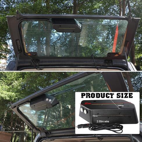 AUDEXEN LED مصباح صندوق السيارة متوافق مع Jeep Wrangler JL JLU 2018-2024، مصباح شحن LED مع ضوء أبيض وضوء تحذير فلاش كهرماني، توصيل مباشر في مقبس ولاعة السجائر in Saudi Arabia