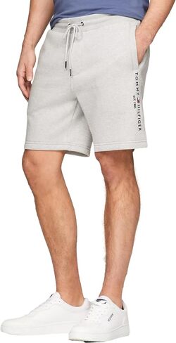 Tommy Hilfiger Men Men Solid Tommy Logo Sweatshort ، Black ، L. in Kuwait
