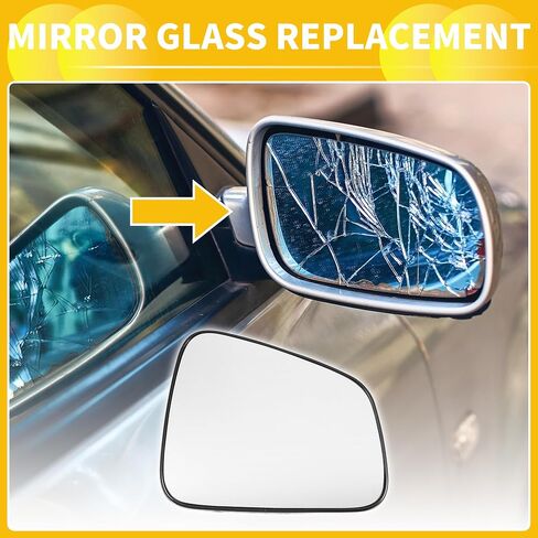 for Chevrolet Trax for Buick Encore - Pack of 1 White Glass Car Rearview Passenger Right Side Heated Mirror Glass Replacement W/Backing Plate Fit in Saudi Arabia