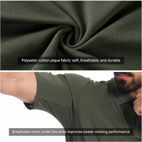 القمصان البولو التكتيكية للرجال القصيرة الأكمام الرياضية الجولف القميص الخفيف الأداء في الهواء الطلق قميص الرياضة in Kuwait