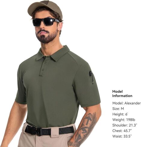 القمصان البولو التكتيكية للرجال القصيرة الأكمام الرياضية الجولف القميص الخفيف الأداء في الهواء الطلق قميص الرياضة in Kuwait