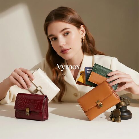 Slim Wallet for Women RFID Blocking Bifold Genuine Leather Credit Card Holder with Zipper Coin Pocket and ID Window (Light Pink) in Saudi Arabia