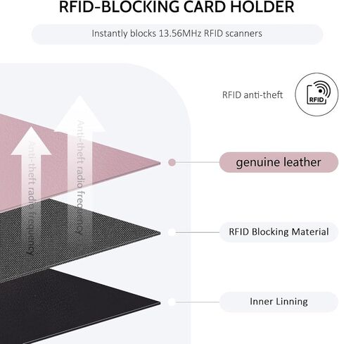 Slim Wallet for Women RFID Blocking Bifold Genuine Leather Credit Card Holder with Zipper Coin Pocket and ID Window (Light Pink) in Saudi Arabia