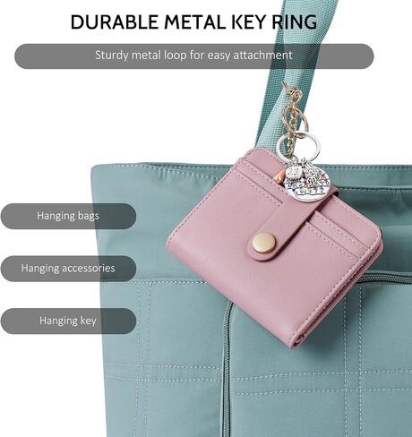 Slim Wallet for Women RFID Blocking Bifold Genuine Leather Credit Card Holder with Zipper Coin Pocket and ID Window (Light Pink) in Saudi Arabia