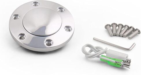 عجلة قيادة MR HELLO مقاس 15 بوصة كلاسيكية مصنوعة من الخشب الأسود و3 قضبان مثبتة 380 مم و6 براغي مع زر قرن (فتحة طويلة) in Kuwait