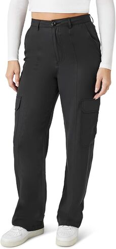 Forever 21 Women's High-Rise Wide-Leg Cargo Pants in Saudi Arabia