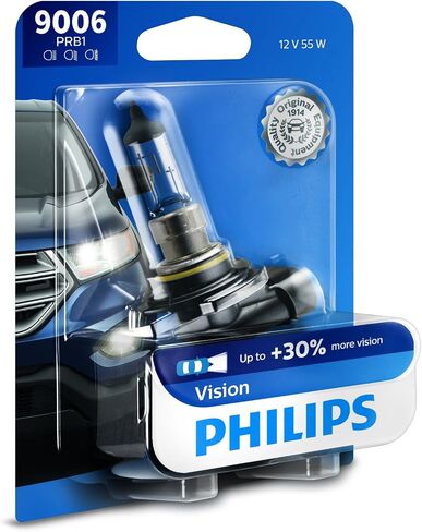 مصباح المصباح الأمامي H7 Vision من Philips مع رؤية أكثر بنسبة تصل إلى 30%، عبوة واحدة in Saudi Arabia
