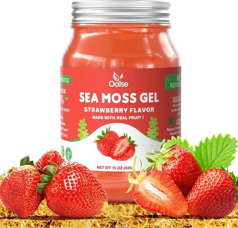 Sea Moss Gel - Natural Sea Moss Supplement Highest Absorption Rate for Digestive & Immune Support 15OZ Beetroot Flavor in Kuwait
