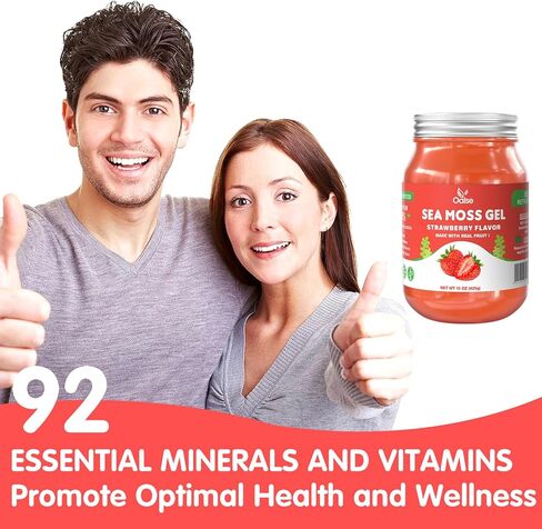 Sea Moss Gel - Natural Sea Moss Supplement Highest Absorption Rate for Digestive & Immune Support 15OZ Beetroot Flavor in Kuwait