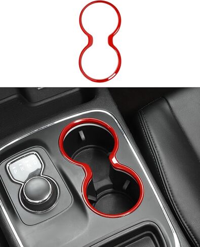 غطاء حامل أكواب ناقل الحركة مناسب لسيارات دودج دورانجو 2011-2020 حامل أكواب أمامي ملحقات داخلية، كروم in Kuwait