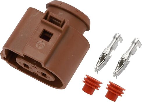 2 Pin Rear Electric Parking Brake Connector Plug No.3B0973752A - Car Female Wire Terminal Connector - for VW Plastic Red - 1 Set in Saudi Arabia