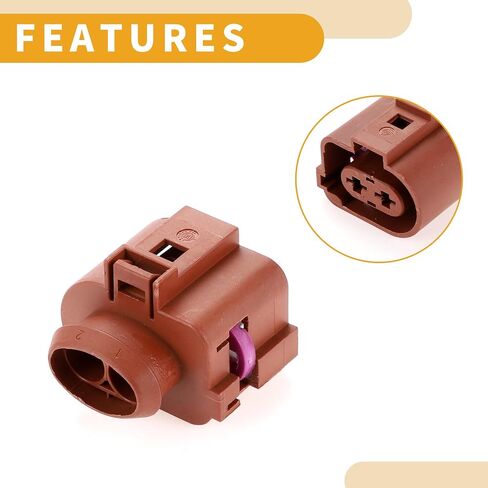 2 Pin Rear Electric Parking Brake Connector Plug No.3B0973752A - Car Female Wire Terminal Connector - for VW Plastic Red - 1 Set in Saudi Arabia
