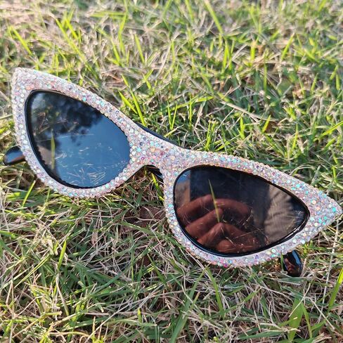 ICARA Fashion حجر الراين النظارات الشمسية النساء مثير كريستال متألقة العصرية الرجعية Cateye حزب النظارات الشمسية in Kuwait