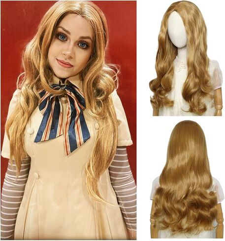 Kids Orange Wig Girls Red Orange Wig Long Fluffy Curly Wig Ginger Princess Cosplay Wig Heat Resistant Synthetic Halloween Costume Wig with Wig Cap (Orange) in Kuwait