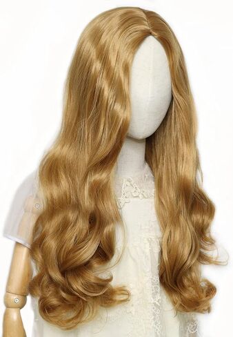 Kids Orange Wig Girls Red Orange Wig Long Fluffy Curly Wig Ginger Princess Cosplay Wig Heat Resistant Synthetic Halloween Costume Wig with Wig Cap (Orange) in Kuwait