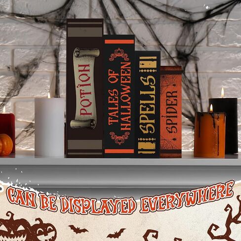 Sabary Decorative Book Box Set of 4 Book Shaped Storage Box Faux Books for Coffee Table Designer Books Decor Decorative Books for Home Decor Bookshelf DIY Crafts in Saudi Arabia