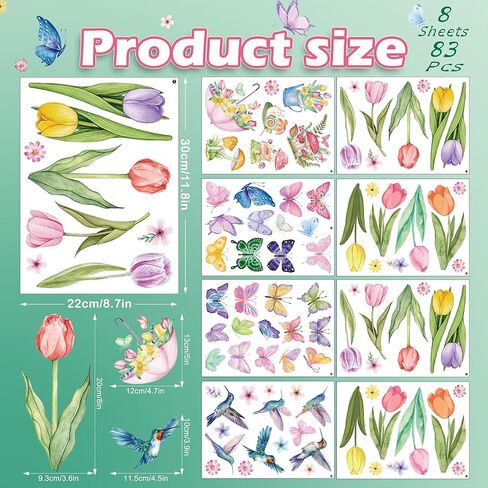 Christmas Window Clings for Glass Windows - 9 Sheets 124 Pcs Christmas Snowflake Window Decal Stickers Decorations for Home Office Shop Classroom Indoor for Xmas Holiday Party Décor in Kuwait