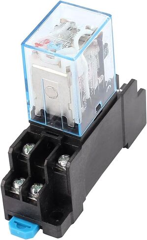 uxcell AC 110/120V Coil 8 Pin DPDT Electromagnetic Power Relay W Socket Base in Saudi Arabia