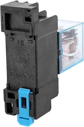 uxcell AC 110/120V Coil 8 Pin DPDT Electromagnetic Power Relay W Socket Base in Saudi Arabia