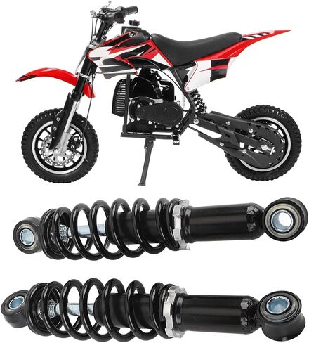 200mm Steel alloy + high performance spring Rear Shock Absorber, 10mm hole diameter, 6mm spring width, for Mini ATV Scooter Dirt Electric Bike, with 230mm Total Length in Saudi Arabia