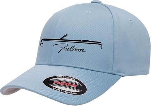 1964 1965 Ford Falcon Convertible Outline Design Flexfit 6277 Athletic Baseball Fitted Hat Cap in Kuwait
