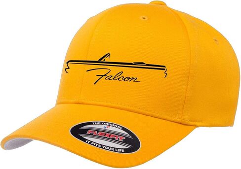 1964 1965 Ford Falcon Convertible Outline Design Flexfit 6277 Athletic Baseball Fitted Hat Cap in Saudi Arabia